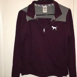 Pink Victoria secret Half zip hoodie